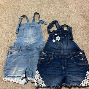 Girls Jordache and Cat and Jack Shorts Overalls Size Large